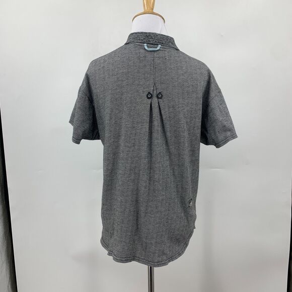 Jamie Sadock Herringbone Golf Shirt Womens S Small Short Sleeve Pleated Back - Picture 6 of 14